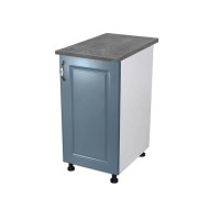 Corp inferior cu 1 Usa Zebra, Alb / MDF Albastru si blat Beton 40 x 85 x 60 Corp inferior cu 1 Usa Zebra, Alb / MDF Albastru si blat Beton 40 x 85 x 60